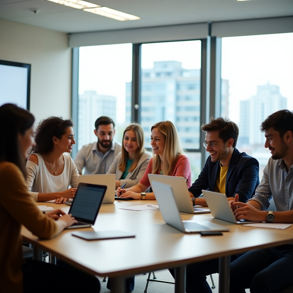 Estudiantes aprendiendo sobre el sector inmobiliario